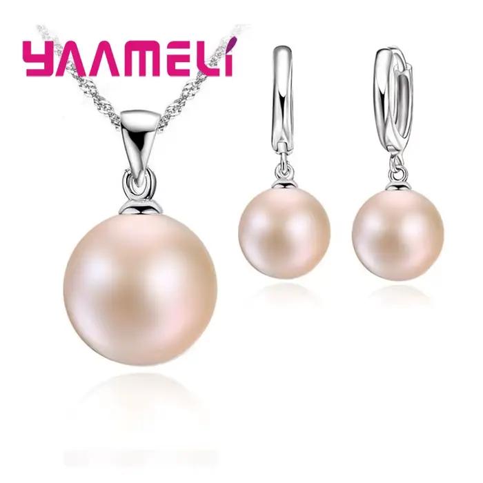 Ensemble de bijoux de mariage lisses pour femmes en argent Sterling 925 avec zircone cubique pour mariage engagement et cérémonies spéciales