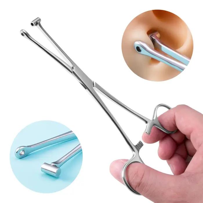 Pince en acier inoxydable pour piercing corporel outil professionnel de précision pour bijoux de nez nombril et oreille mode homme femme