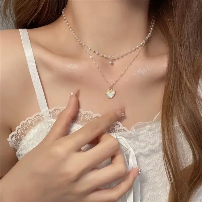 Collier en zircon étoile du soleil pour femmes vintage en cuir pendentif double couche chaîne ras du cou bijoux à la mode occasions spéciales
