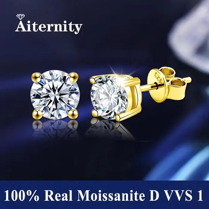 Boucles d'oreilles Moissanite pour femmes