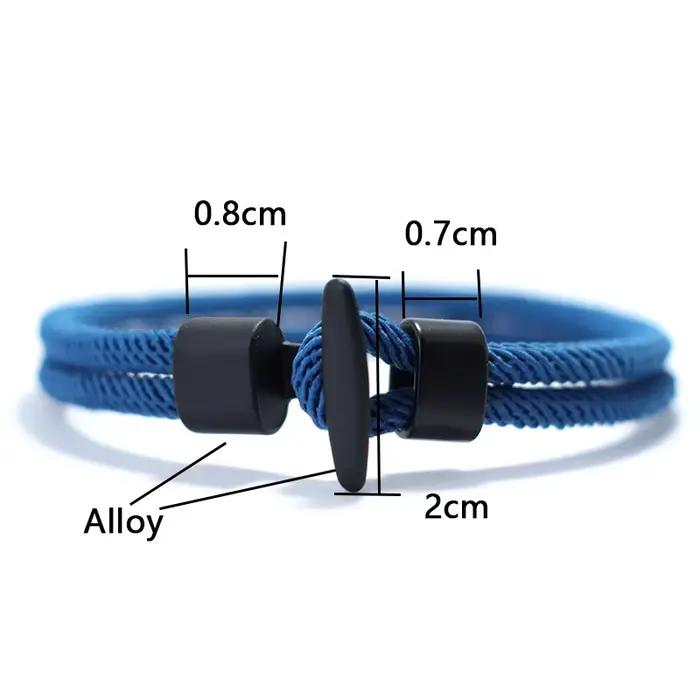 Bracelet homme minimaliste avec fil aventure en plein air alpinisme Braclet Hiphop Rock Pulseira Masculina petit ami cadeau Joias