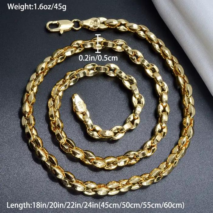 Hiphop Punk bordure collier cubain pour hommes couleur or 18K collier en cuivre italien mode mariage fiançailles bijoux accessoires
