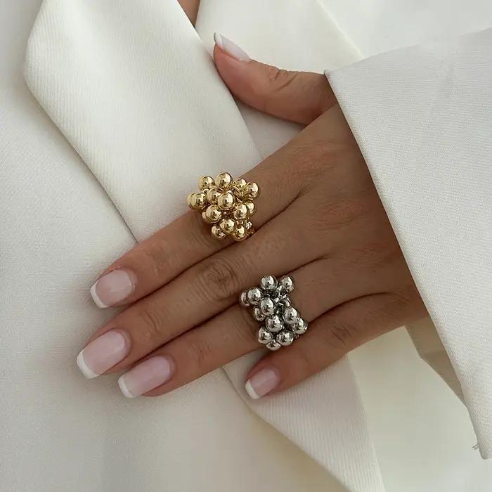 IngeSight.Z – petite bague boule CCB au Design créatif pour femmes et hommes