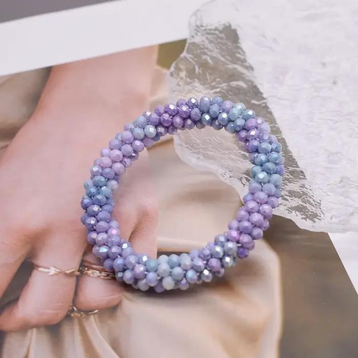 Bracelet en argile polymère Heishi à la mode, bohème et punk pour femmes, accessoire pour cheveux et tracker d'humeur, multicolore