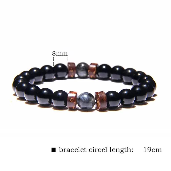 Bracelets tibétain en pierre de lave naturelle bouddha pour hommes