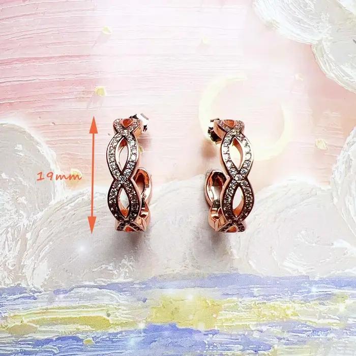 Boucles d'oreilles créoles en or Rose