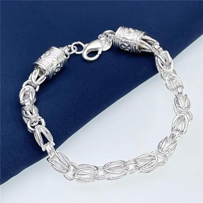 Bracelet en argent sterling 925 Noble et tendance pour hommes et femmes, bijoux de fiançailles, cadeaux