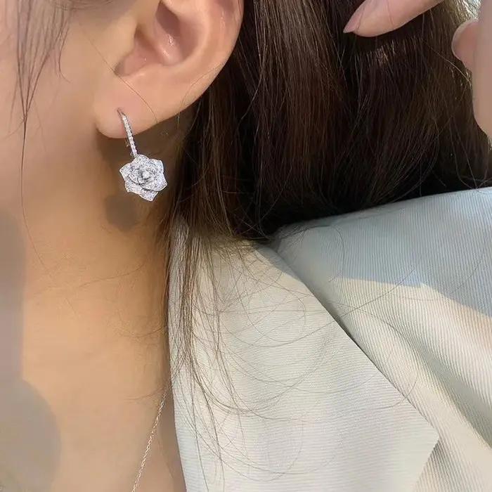 Boucles d'oreilles pendantes en argent Sterling 925 pour femmes