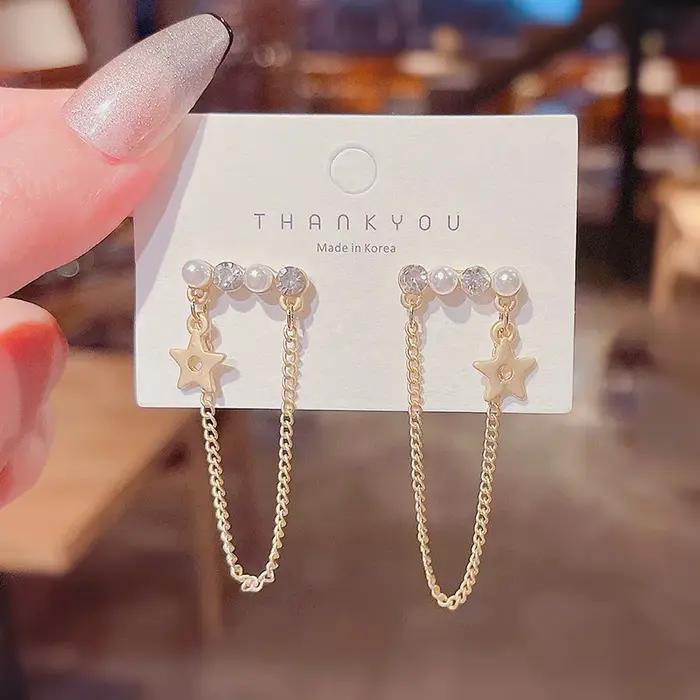 JOStar-Boucles d'oreilles pendantes à pampilles longues pour femmes