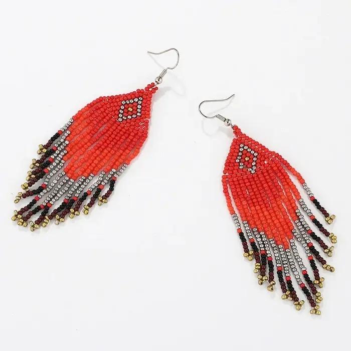 Boucles d'oreilles à franges style bohémien