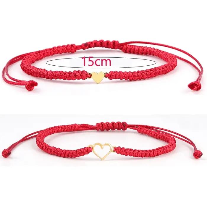 Cadeaux pour maman fille coeur correspondant Bracelets tressé corde Bracelet pour mère