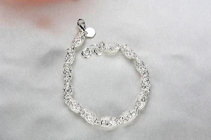 Bracelet en argent sterling 925 avec breloque et chaîne géométrique en zircone pour femmes occasions spéciales mariage fiançailles anniversaire soirée élégante