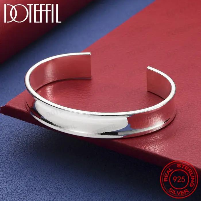 Bracelet en argent sterling 925 unisexe avec certificat d'évaluation tiers pour hommes et femmes pour mariage et fiançailles occasions spéciales