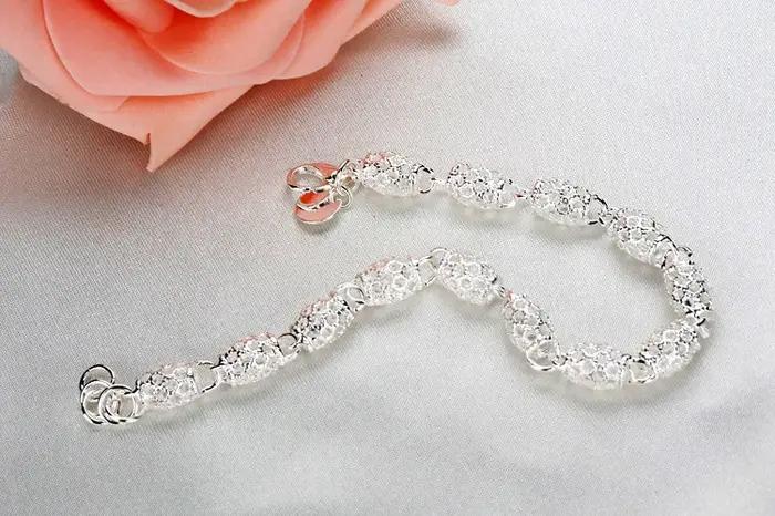 Bracelet en argent sterling 925 avec breloque et chaîne géométrique en zircone pour femmes occasions spéciales mariage fiançailles anniversaire soirée élégante
