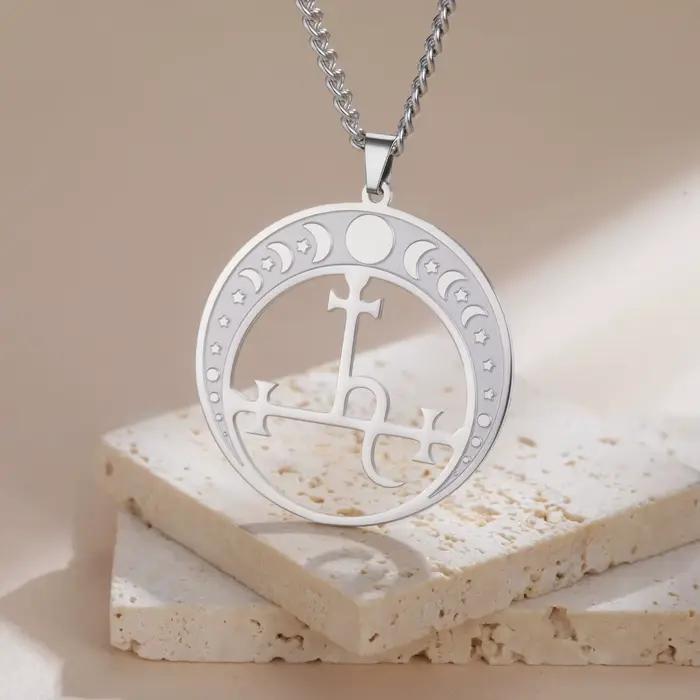 Mythologie païenne Sigil de Lilith collier Sigil de Lilith pendentif collier ésotérique Talisman Wiccan amulette bijoux cadeau pour les femmes