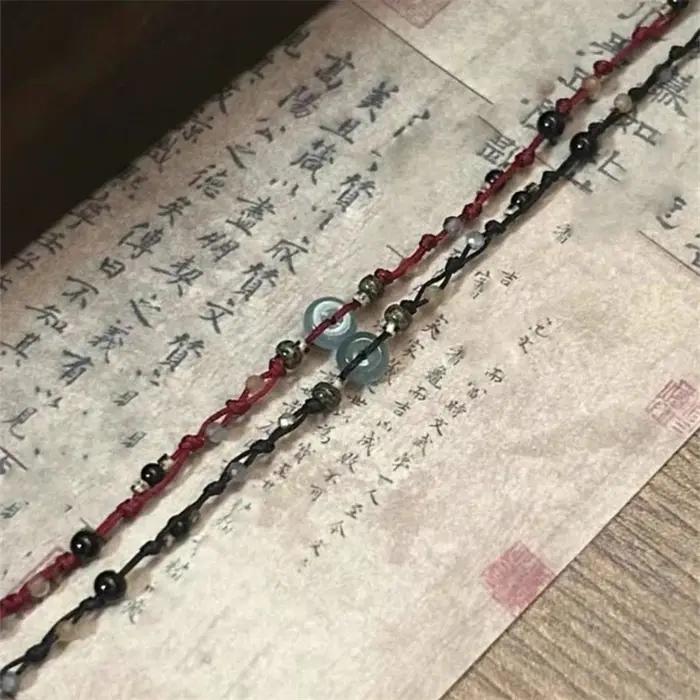 Bracelet tressé fait main style chinois minimaliste pour femmes boucle de paix bijoux de richesse cadeau pour occassions spéciales anniversaire mariage quotidien sortie shopping office