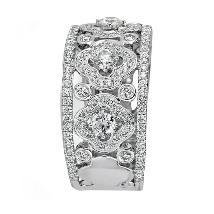 Bague Darling Wellton en zircone pour femmes engagement trèfle CZ design classique bijou porte-bonheur