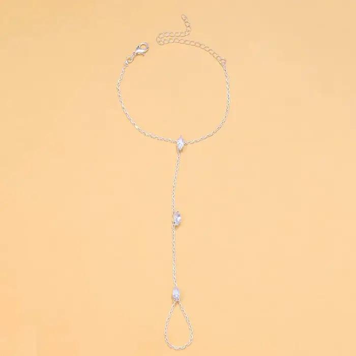 Bracelet bohème brillant losange cristal pour femmes tracker d'humeur chaîne mince et maillons occasion spéciale cadeau