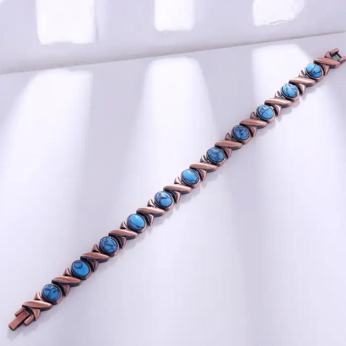 Bracelet de thérapie magnétique en métal solide pour femmes