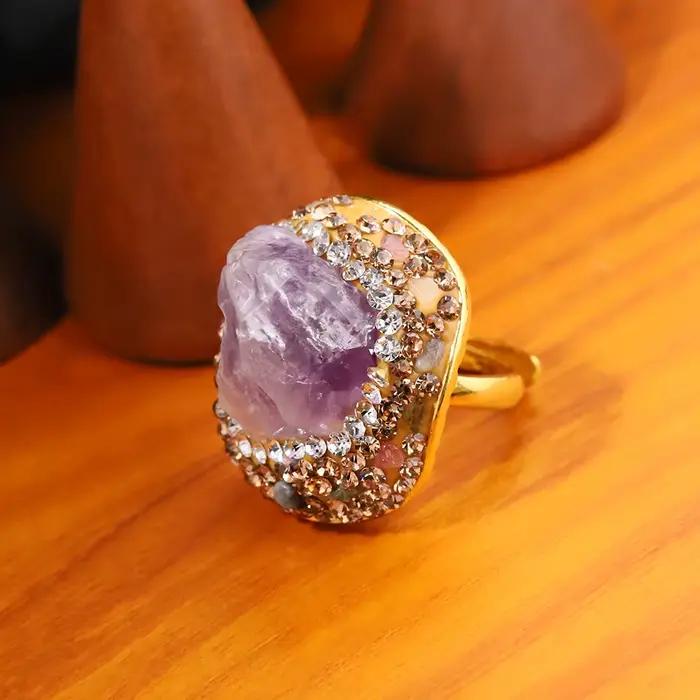 Bague Tourmaline Naturelle Incrustée d'Alanding Yst pour Femme, Bijoux de Banquet Simples, Mode Personnalisée, Élégant, Luxe, GR0412