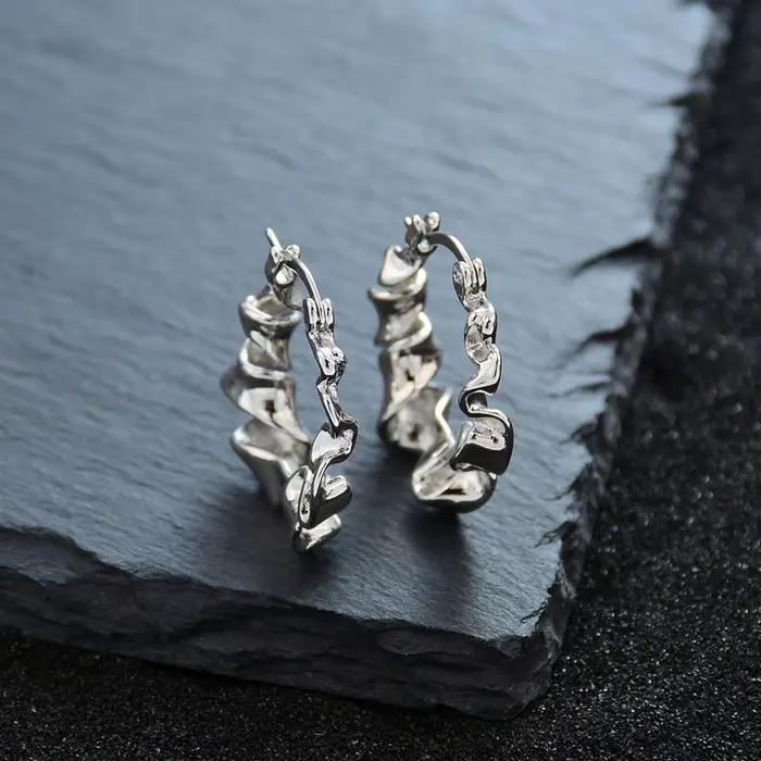 Boucles d'oreilles géométriques en argent Sterling 925 pour femmes, Sexy, mode fille, bijoux tendance, cadeau de fête, rétro, cercle doré, pendientes de mariage