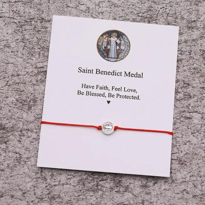 Bracelet de souhait de Saint Benoît pour femmes et hommes