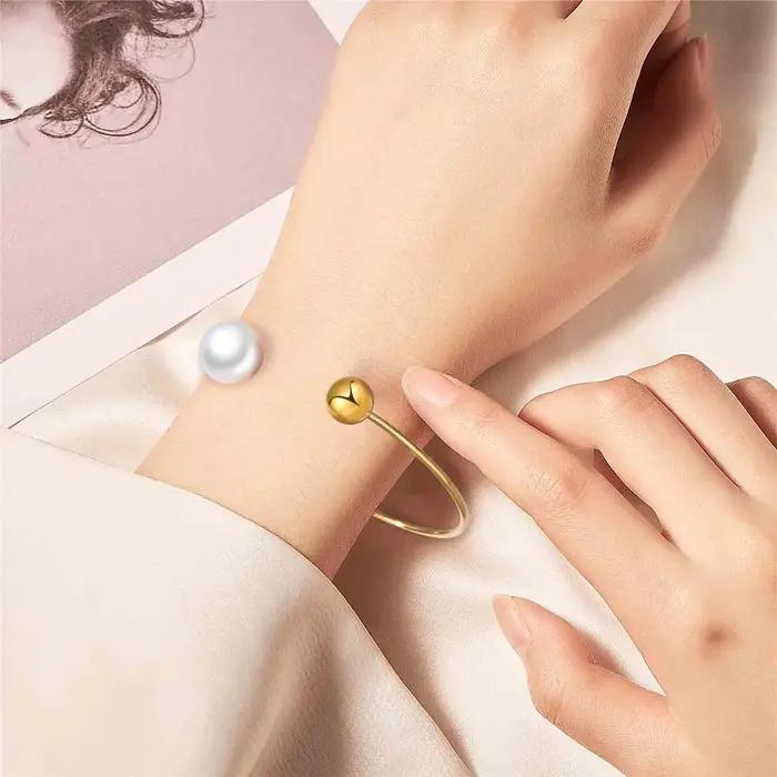Bracelets en acier inoxydable plaqué or pour femme
