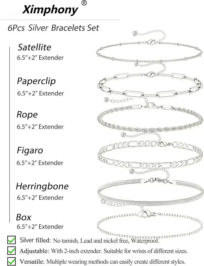 Coffret cadeau Bracelets en argent pour femmes