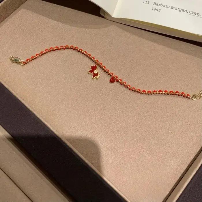 Nouveau Bracelet en Corde Rouge Cheval du Zodiaque 2026 pour Femme