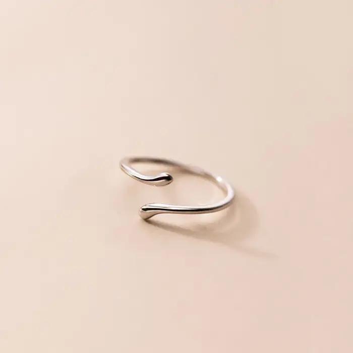 KAMIRA – bague ouverte brillante en argent Sterling 925