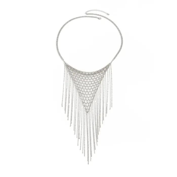VIVILADY – collier multicouche en maille tissée pour femmes
