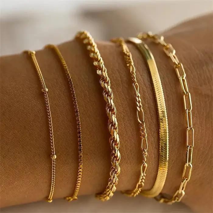 LATS – ensemble de bracelets couleur or pour femmes