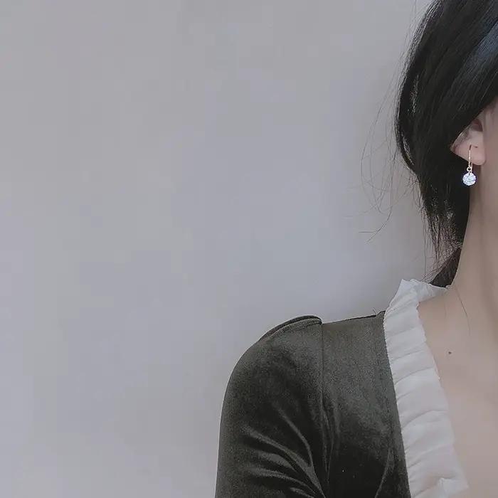 Boucles d'Oreilles en Argent Sterling 925 Plaqué Or pour Femme