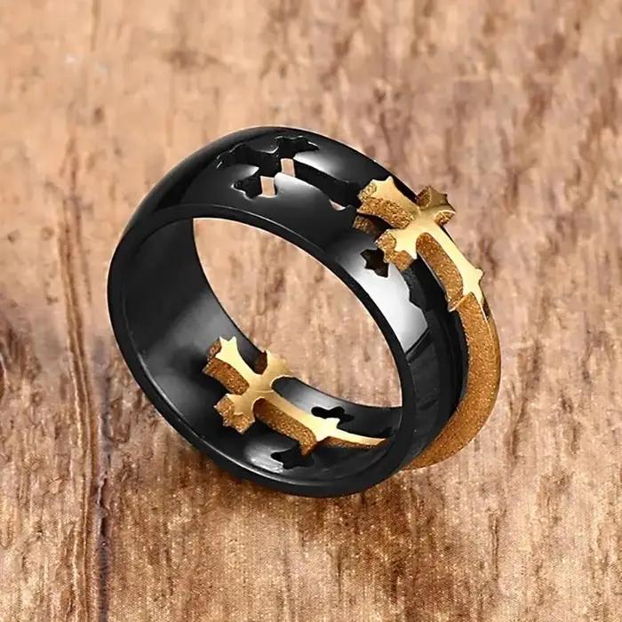 Bague croisée couleur or argent pour femmes et hommes