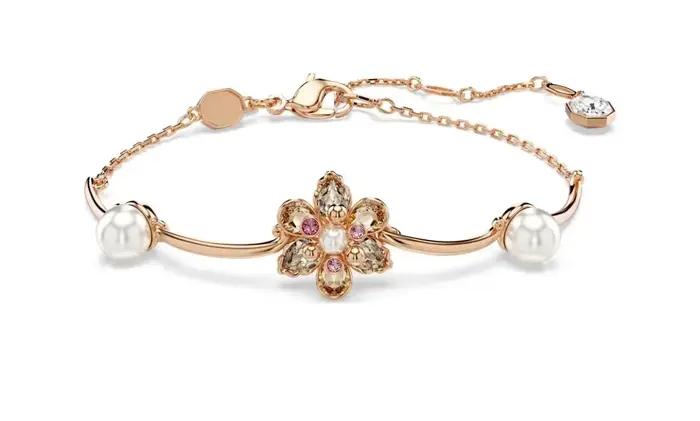 Ensemble de bijoux Flower Yang avec perles incrustées d'or et art floral pour femmes occasions spéciales elegance sophistication style unique