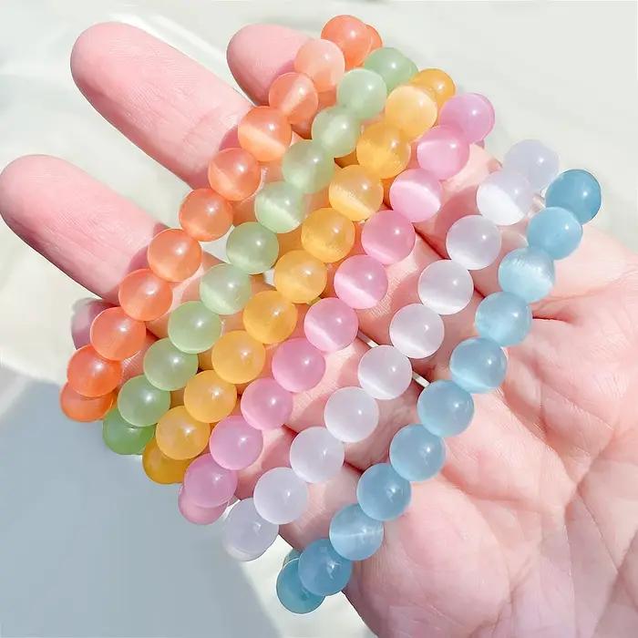 Bracelet Quartz Rose Poudre en plastique, design doux et résistant, idéal pour toutes les occasions et comme cadeau, disponible en brun rougeâtre, bleu, marquage à chaud, rose et vert