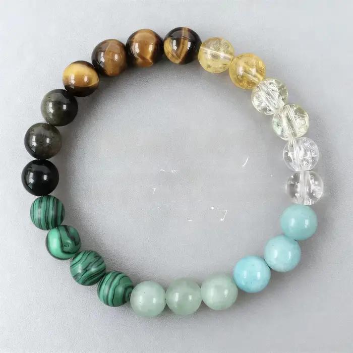Bracelet en pierre œil de tigre bijoux unisexe fait main pour homme et femme style tendance robuste pour toutes les occasions