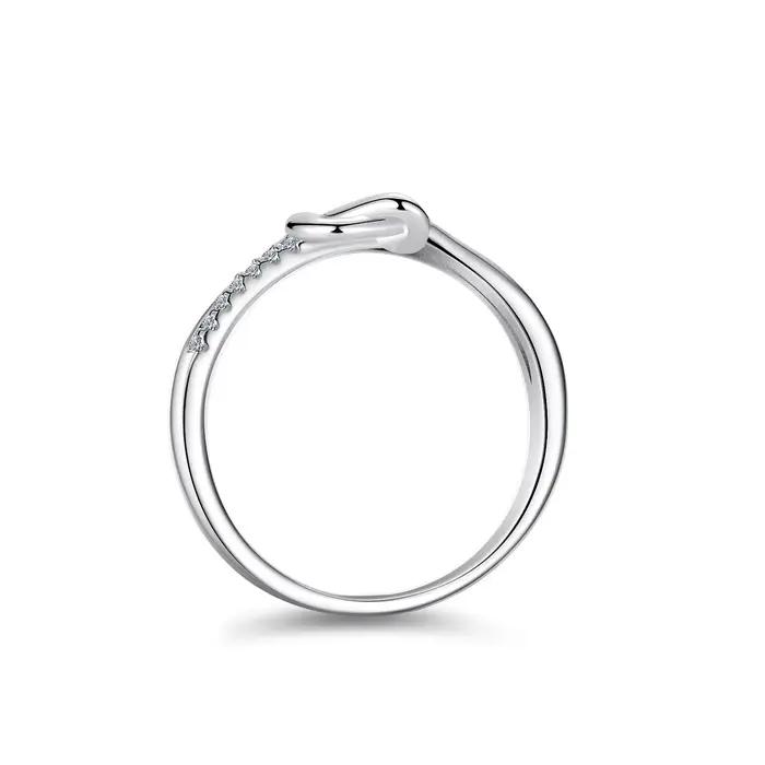 Bague en argent sterling 925 sertie de moissanite et zirconium pour femmes occasions d'engagement alliances de mariage élégantes style moderne