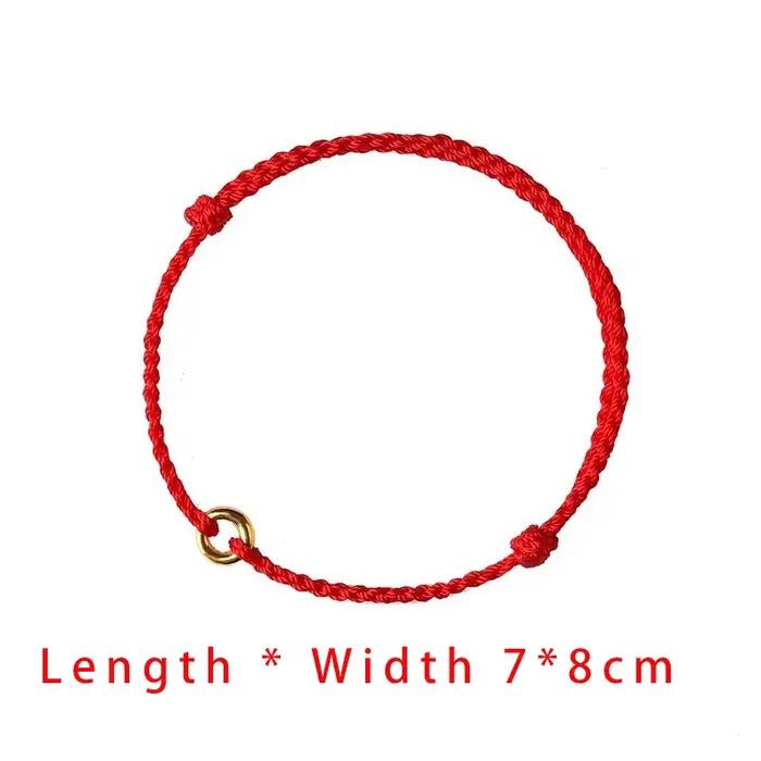 Bracelet en corde rouge et or pour femme élégant chic minimaliste bijou de mode occassionnelle festive