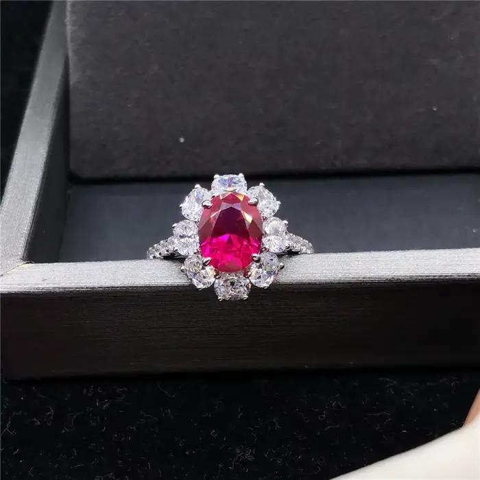 Fabulous-Bague de fiançailles en diamant adrenDiamond pour femme, forme nar2CT, or blanc 18 carats,