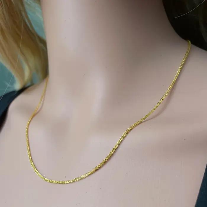 Collier chaîne Chopin en argent sterling 925 de 35 à 90 cm