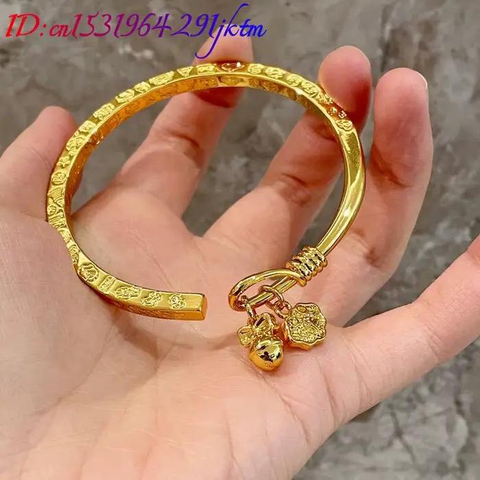 Bracelet en or alluvial MC style classique unisexe avec amulette talisman pour femmes occasions spéciales elegance protection