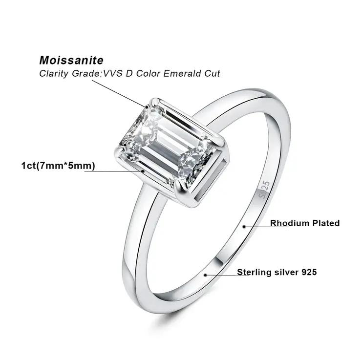 Bague de mariage en argent Sterling 925