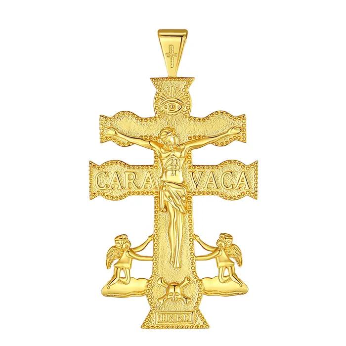 Eudora-Collier croix de Jésus Caravaca en argent regardé 925 pour hommes et femmes