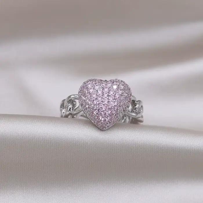 Bague de Luxe Rose en Plaqué Or 14K pour Femme