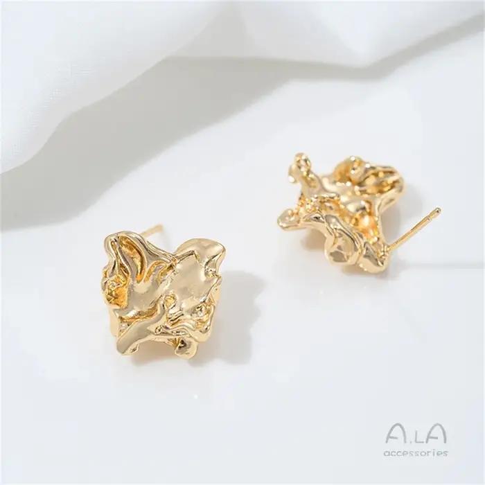 Boucle d'oreille multi-suspension plaquée or 14 carats