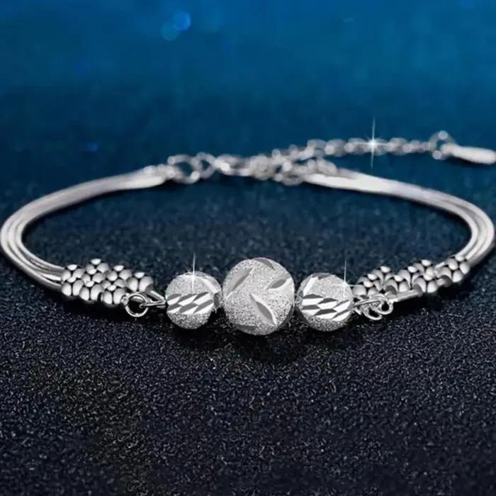 Bracelet à breloques élégant en argent sterling 925 pour femme, accessoires de bijoux de mariage raf