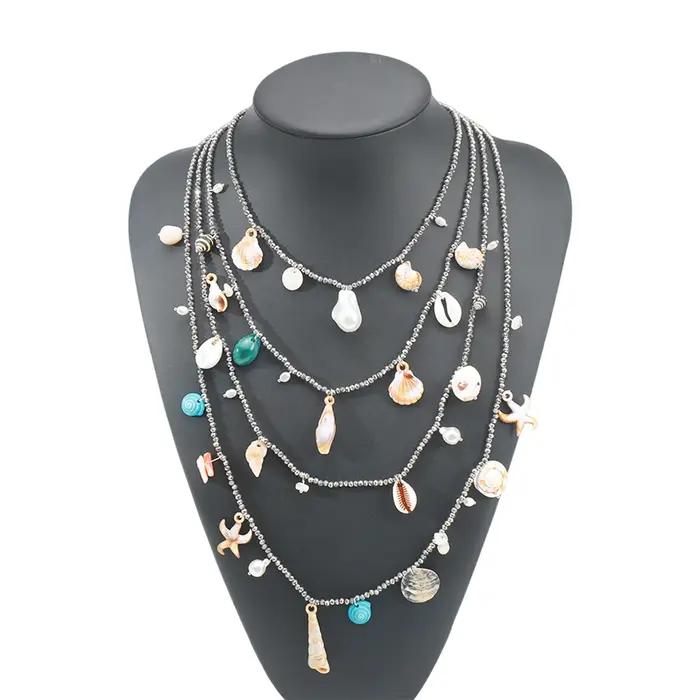 Collier Bohème Fait Main en Coquillages et Perles