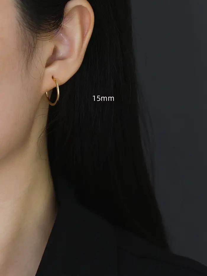 Boucles d'oreilles créoles en argent sterling 925 pour femme et homme, avec des motifs ronds et une personnalité sauvage, pour toutes les occasions spéciales