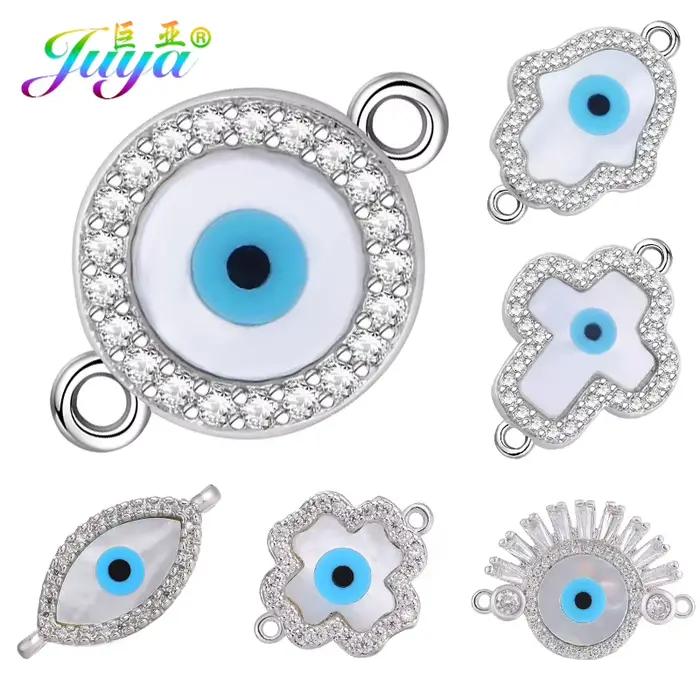 Charme connecteur Juya en cuivre plaqué or avec cristaux rhinolites autrichiens pour femmes bijoux DIY occasionnels spéciaux
